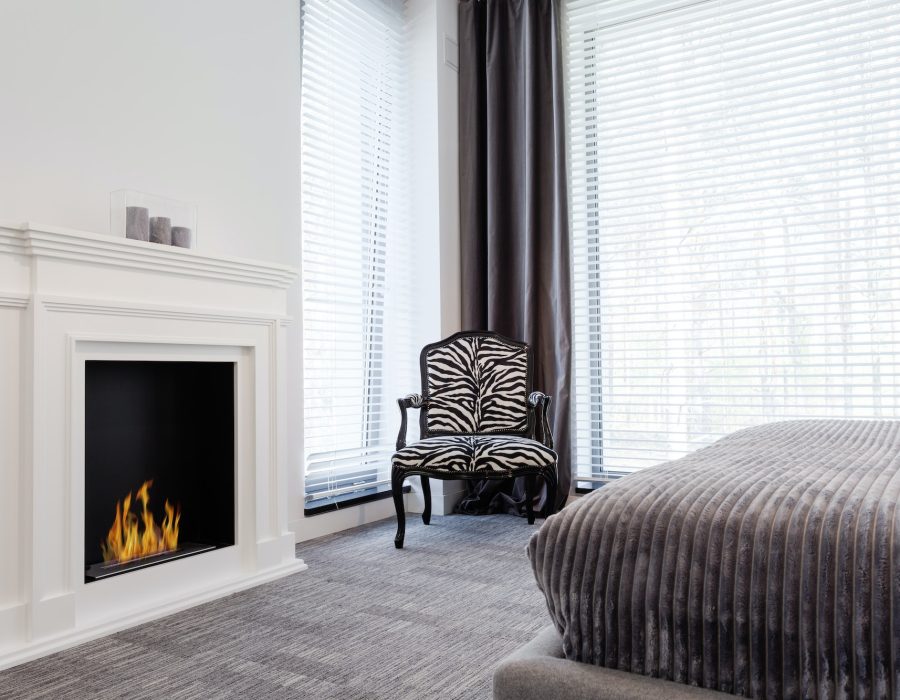 Elegant room with zebra pattern armchair